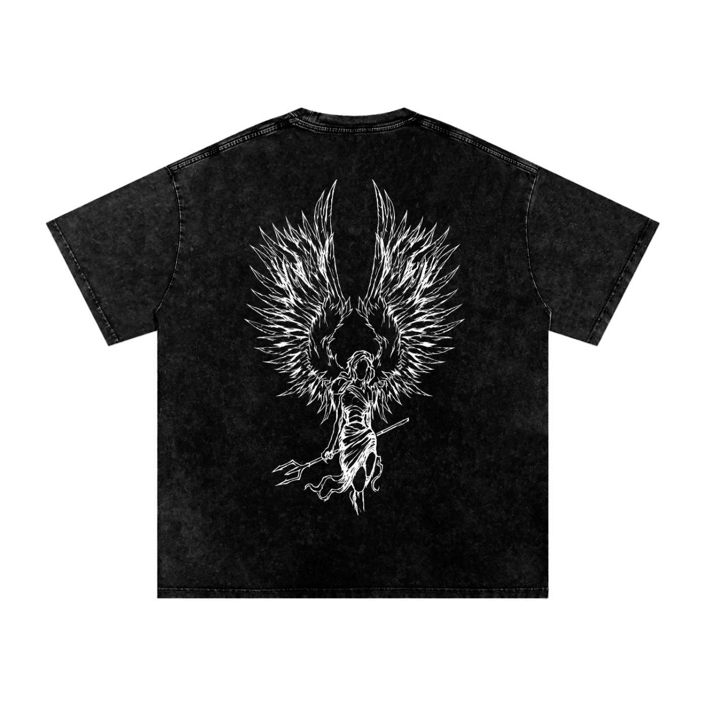 Snow Washed Oversized Cotton T-Shirt