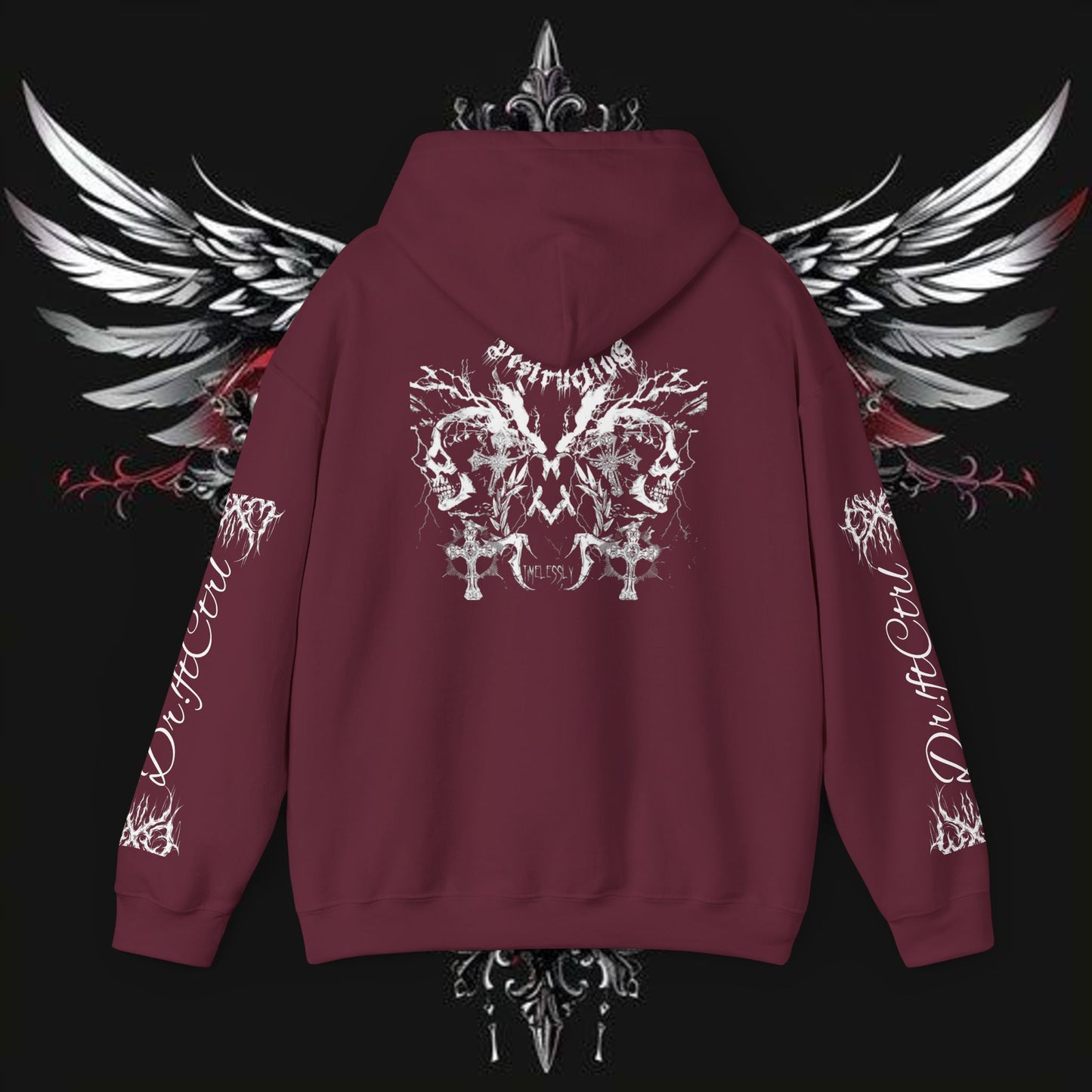 Gothic Rock Band Emo Hoodie, Comfortable Metal Design, Soft and Stylish, Great for Gifts, Unisex Heavy Blend Sweatshirt, Alternative