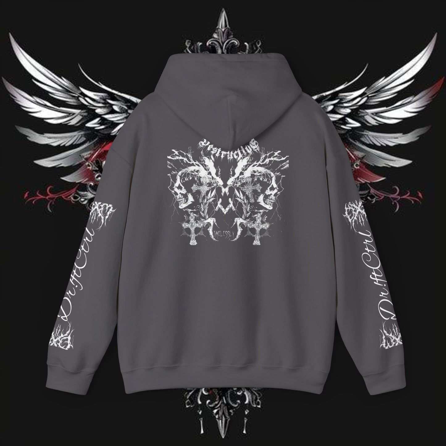 Gothic Rock Band Emo Hoodie, Comfortable Metal Design, Soft and Stylish, Great for Gifts, Unisex Heavy Blend Sweatshirt, Alternative