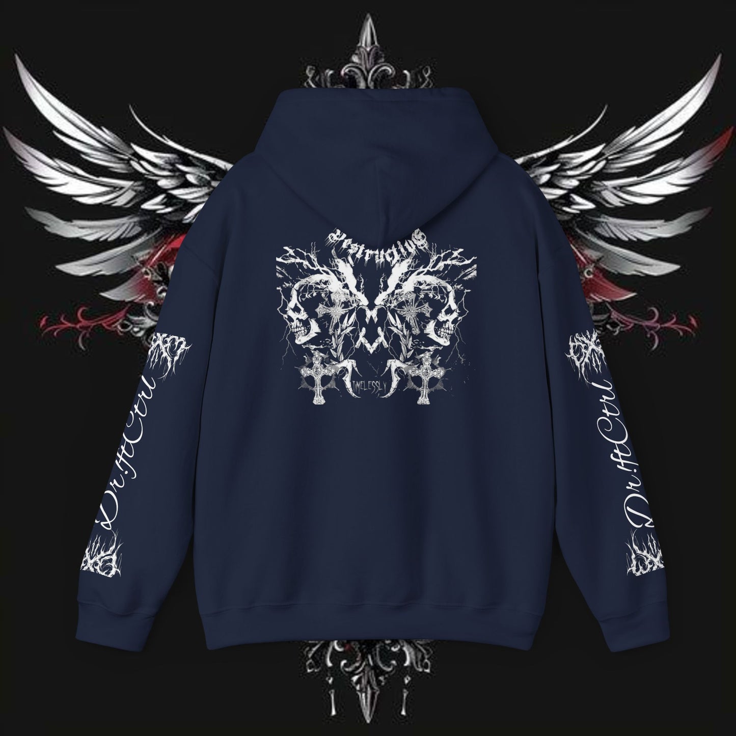 Gothic Rock Band Emo Hoodie, Comfortable Metal Design, Soft and Stylish, Great for Gifts, Unisex Heavy Blend Sweatshirt, Alternative