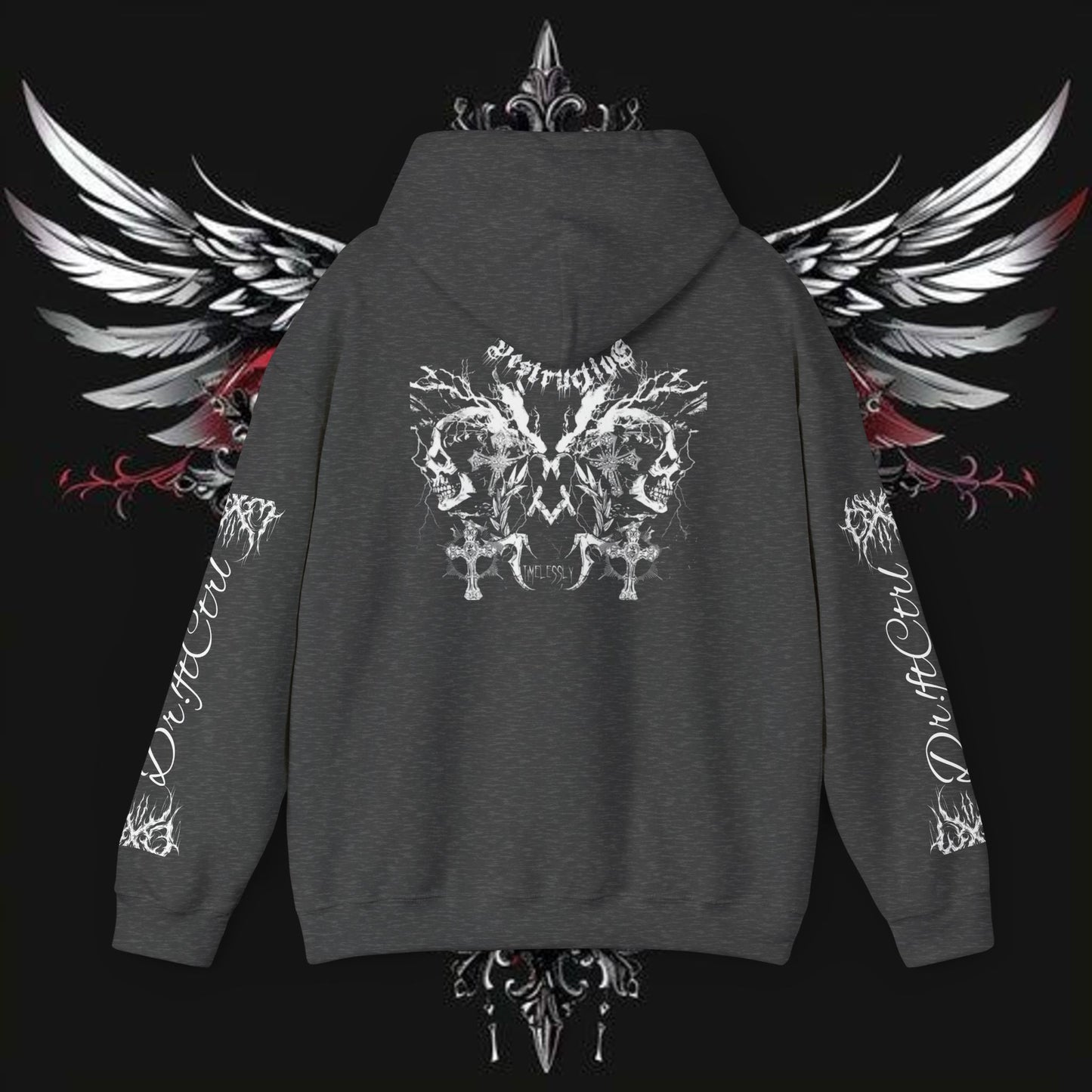 Gothic Rock Band Emo Hoodie, Comfortable Metal Design, Soft and Stylish, Great for Gifts, Unisex Heavy Blend Sweatshirt, Alternative