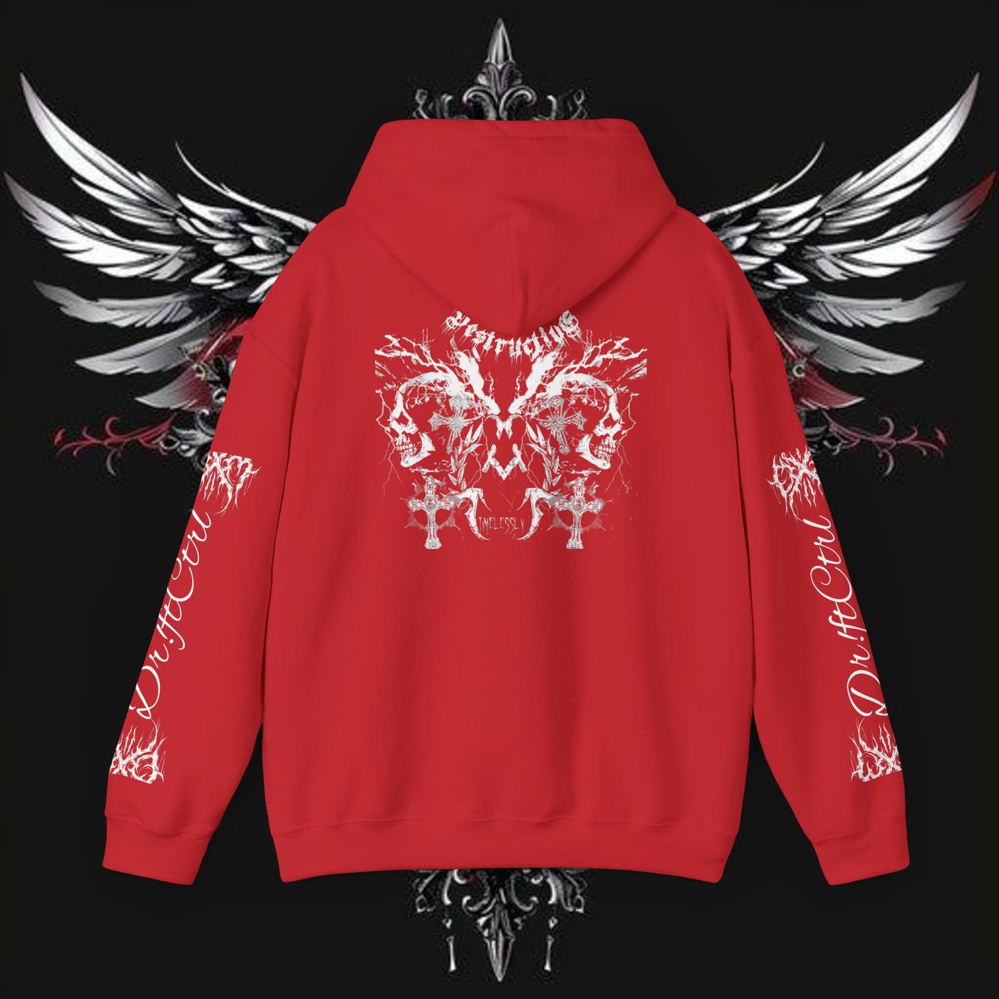 Gothic Rock Band Emo Hoodie, Comfortable Metal Design, Soft and Stylish, Great for Gifts, Unisex Heavy Blend Sweatshirt, Alternative