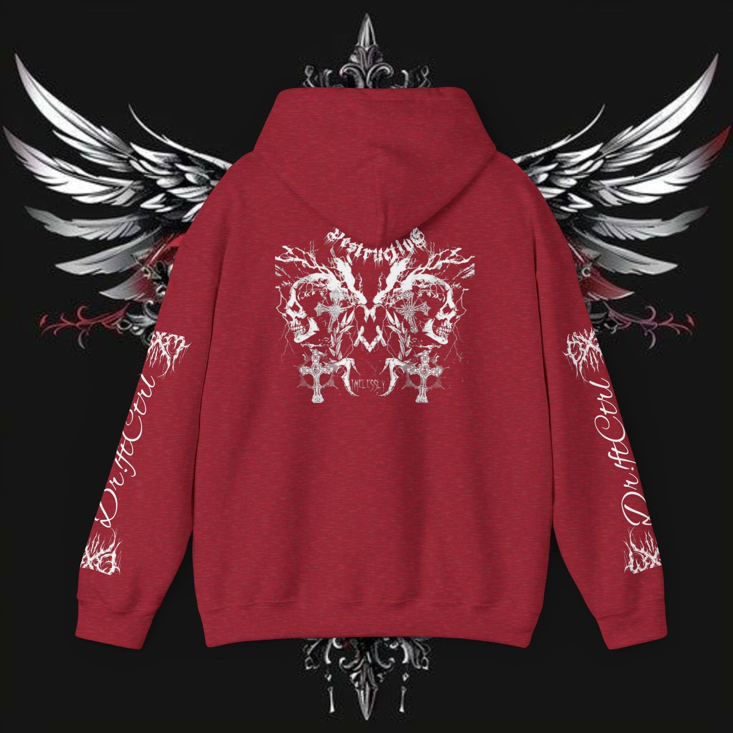 Gothic Rock Band Emo Hoodie, Comfortable Metal Design, Soft and Stylish, Great for Gifts, Unisex Heavy Blend Sweatshirt, Alternative