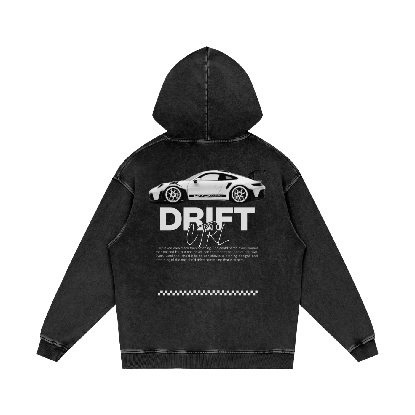 Snow Washed Loose Cotton Hoodie