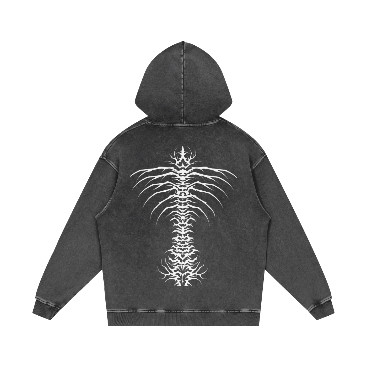 Snow Washed Loose Cotton Hoodie