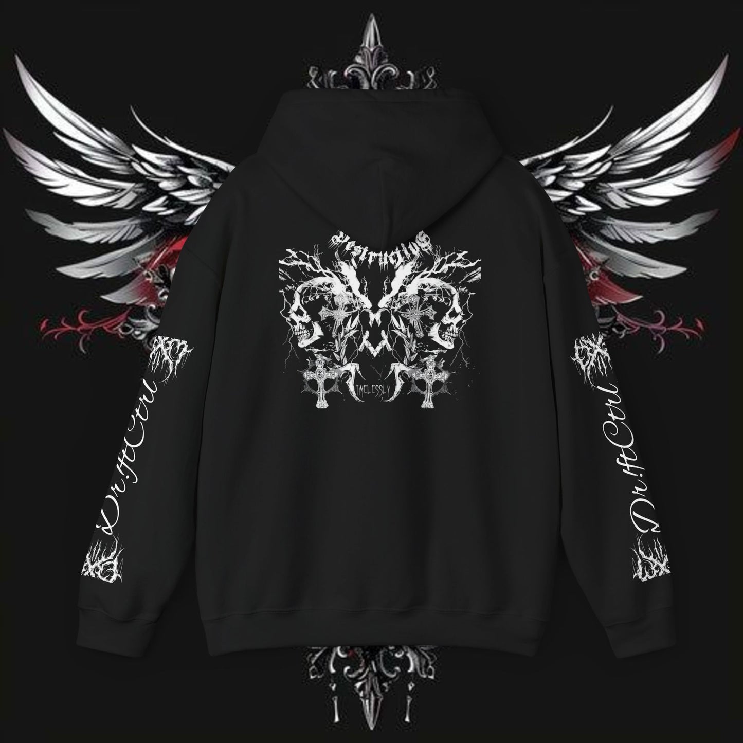 Gothic Rock Band Emo Hoodie, Comfortable Metal Design, Soft and Stylish, Great for Gifts, Unisex Heavy Blend Sweatshirt, Alternative