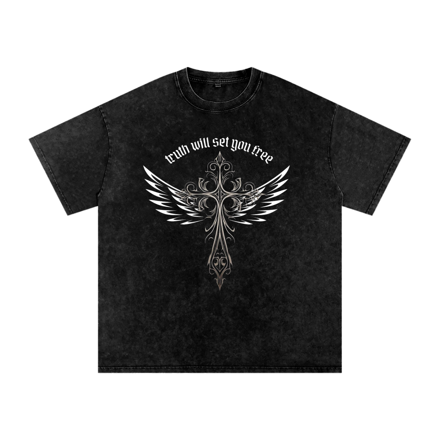 Snow Washed Oversized Cotton T-Shirt