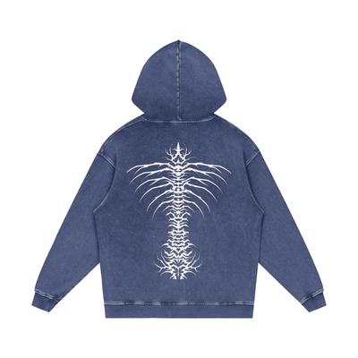 Snow Washed Loose Cotton Hoodie